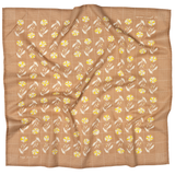 "hope dies last" cotton voile bandana - mocha
