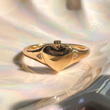 Heart Locket Ring (Gold / 7)