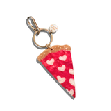 Hand-Painted Pizza Slice Bag Charm + Keychain | Eco-Friendly