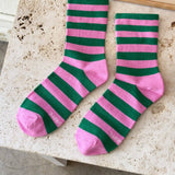 Wide Wally Socks (Wide Red/Stripe)