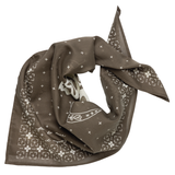 Luxury Cotton Voile Bandana–“Feel The Fear,Do It Anyway" blk