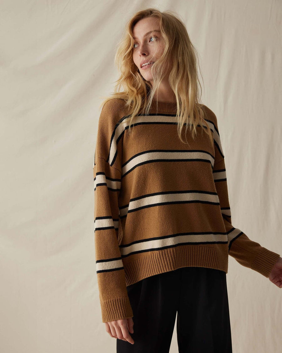 Felicity Sweater (Khaki Stripe)