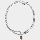 Ramona Necklace + Ami Charm (Sky/Gold Plated Brass)