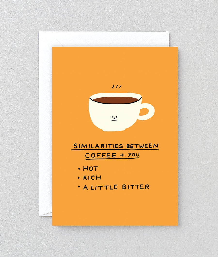 'Coffee Vs You' Greetings Card