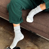 Wool Waffled Socks (Stone / Cream)