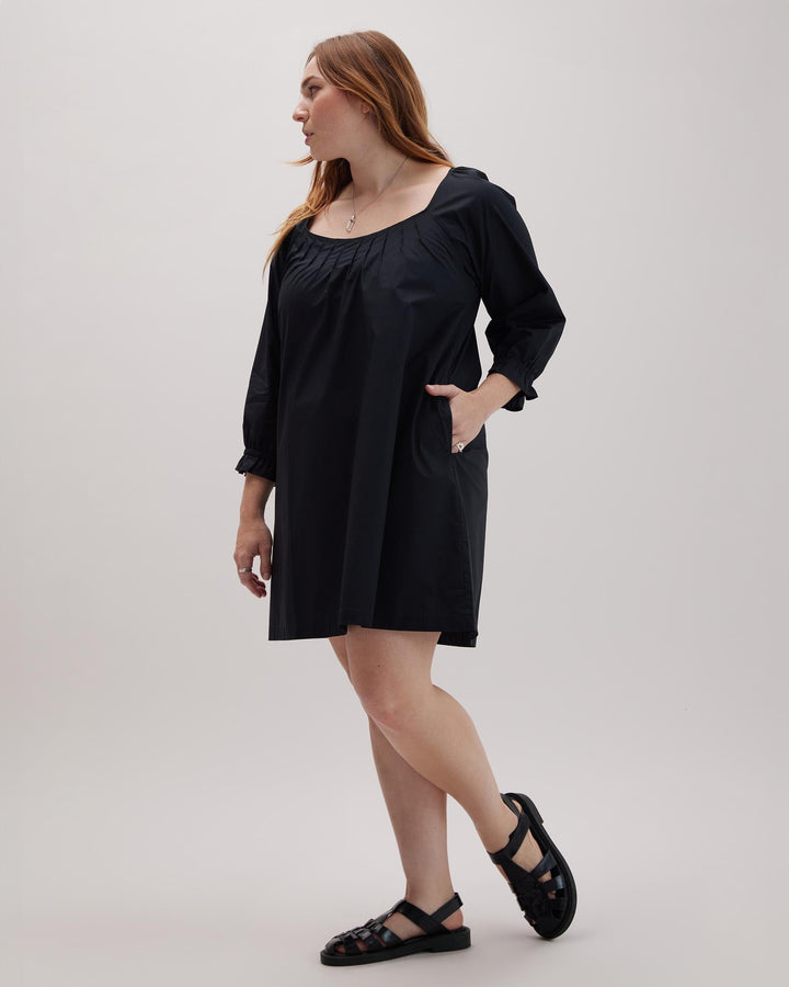 Sienna Smock Dress (Black)