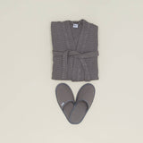 Simple Waffle Bathrobe (Dark Grey/Large)