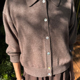 Lou Cashmere Cardigan (Frappe)
