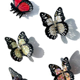 Hand-painted Limited Edition Monarch Butterfly Claw Hair Clip | Eco-Friendly: Silver