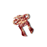 Coquette Bow Claw Hair Clip (Red Plaid)