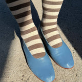 Wide Wally Socks (Wide Grey/Stripe)