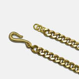 Curb Chain with Fish Hook: Brass