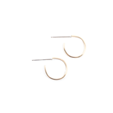 Textured Lines Huggie Hoop Earrings Goldfill: Sterling Silver