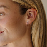 Cowgirl Western Boot Stud Earrings in Silver