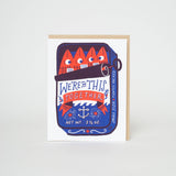 Sardines Friendship Letterpress Greeting Card by Hello!Lucky: Plastic sleeve