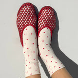 Patterned Sneaker Socks (Polka Dot Blue/Navy)