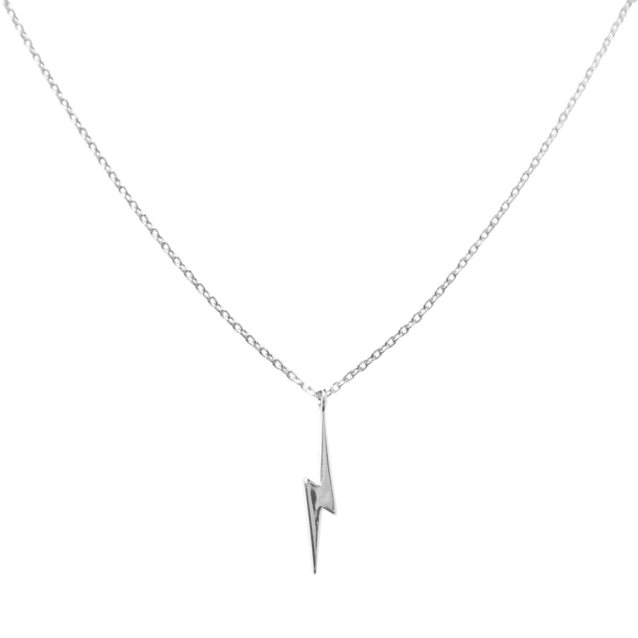 Lightning Bolt Silver Necklace