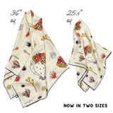 “I Am Free” Hand-Illustrated Silk Scarf – 100% Luxury Silk: Large