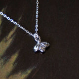 Vintage Tiny Silver Bee Necklace