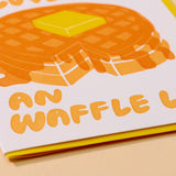 Waffle Lot Letterpress Love Card Food Sweets Valentine