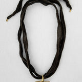 Estelle on Fairy Silk: Charcoal / Sterling Silver
