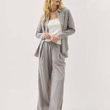 Palermo Drawstring Pant (Black Stripe)