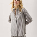 Palermo Button Up (Black/White Stripe)
