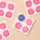 Modern Letterpress Reusable Scalloped Vellum Coasters
