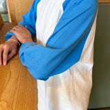 Heavy Cotton Raglan Tee (White/Blue)
