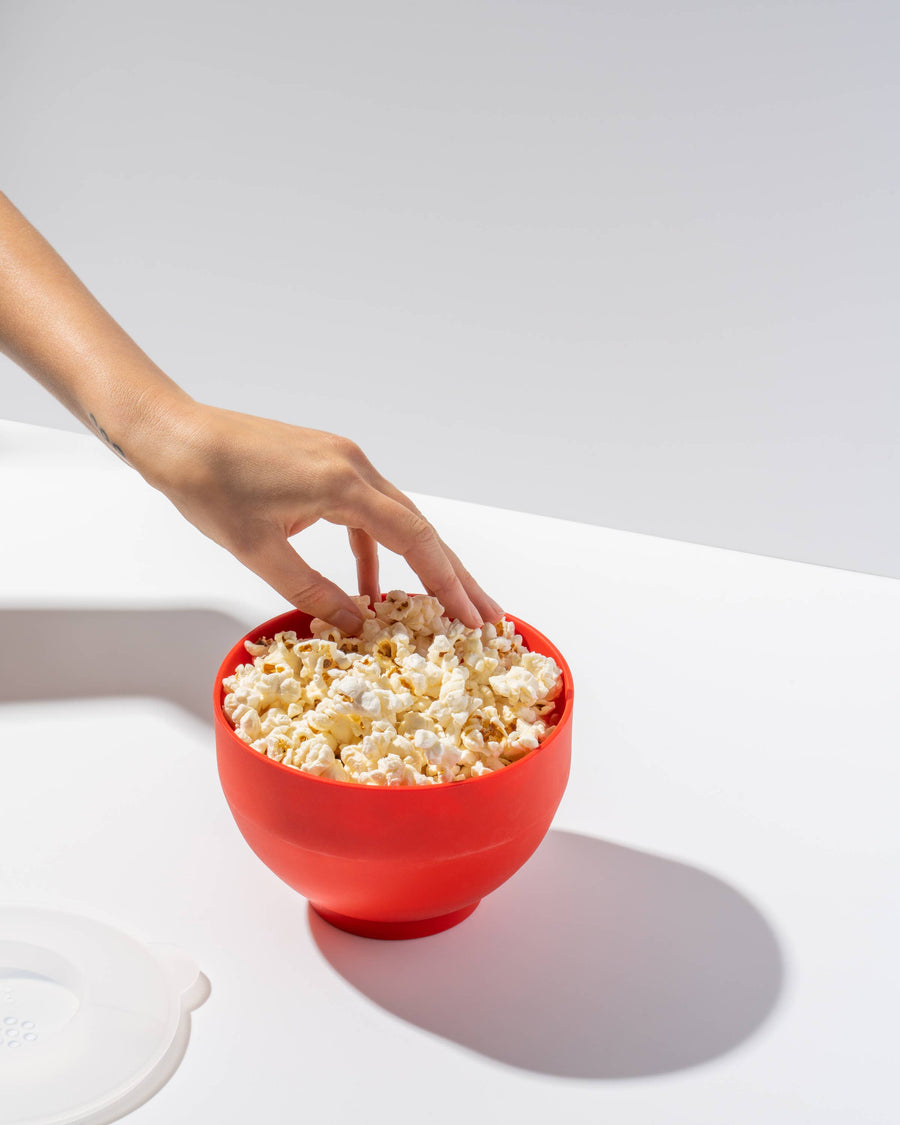 Standard Size Popcorn Popper - Silicone Reusable Maker: Charcoal / Standard