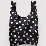 Standard Baggu (Silver Metallic Polka Dot)