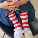 Wide Wally Socks (Wide Grey/Stripe)