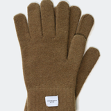 Ribbed Cashmere Wool Knitted Glove (Brown)