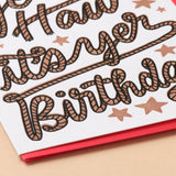 Yee Haw Western Birthday Letterpress Greeting Card Spring Easter