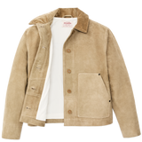 W's Short Suede Barn Jacket (Light Gray)