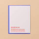 Happy New Home Letterpress Food Icons Housewarming Card- Made in USA