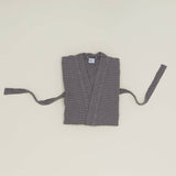 Simple Waffle Bathrobe (Dark Grey/Large)