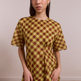 Harmony Midi Dress (Chocolate Avocado Gingham)