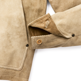 W's Short Suede Barn Jacket (Light Gray)