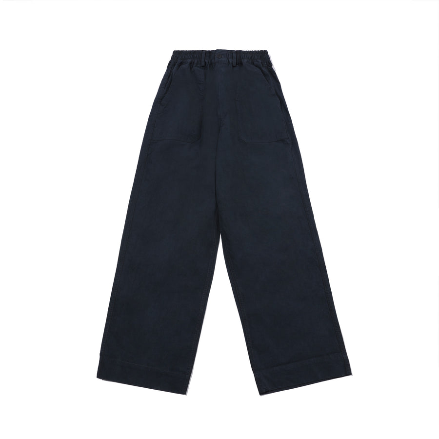 One Tuck Wide Fatigue Pants (Navy)