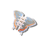 Hand-painted Swallowtail Butterfly Claw Hair Clip: White