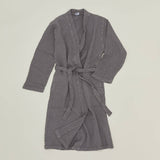 Simple Waffle Bathrobe (Dark Grey/Large)