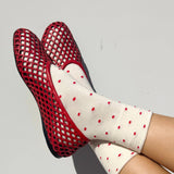 Patterned Sneaker Socks (Polka Dot Blue/Navy)