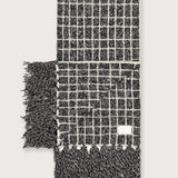 Lindsey Check Knit Scarf (Charcoal Marl)