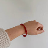 Avery Bracelet - Carnelian: 7"-8" / Sterling Silver