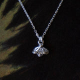Vintage Tiny Silver Bee Necklace