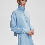 Davenport Half Zip Crew (Airy Blue)