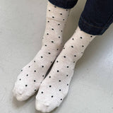 Patterned Sneaker Socks (Polka Dot Blue/Navy)