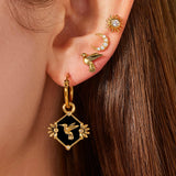 Hummingbird Studs (Rhodium Plated)