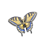 Hand-painted Swallowtail Butterfly Claw Hair Clip: Baby Blue - Limited Edition